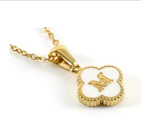 Personalized Lucky Charm Initial Necklace (One Piece)